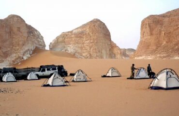 White Desert Camping.
