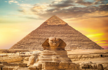 Great sphinx and pyramid.