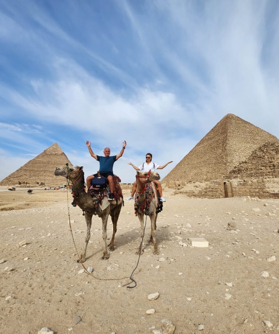 Our Guests in pyramids tour
